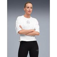 Puma Womens X Hyrox Cropped Lifestyle T-Shirt - White