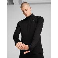 Puma Mens Running Velocity Cloudspun 1/4 Zip - Black