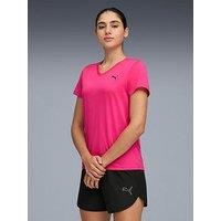 Puma Womens Training Essential Vneck Tee - Pink