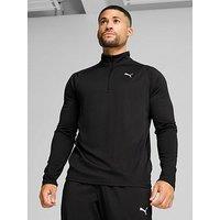 Puma Mens Training Tech Fabric Mix 1/4 Zip - Black