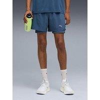 Puma Mens Running Velocity 2In1 Shorts - Blue