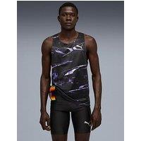 Puma Mens Running Raceday Ultraspun Printed Singlet - Purple