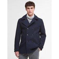 Barbour Newfield Wool Peacoat - Navy