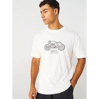 Barbour International Morris Motorbike Relaxed Fit Graphic T-Shirt - White