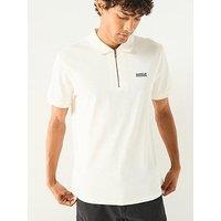 Barbour International Alfred Jacquard Stripe Polo Shirt- White