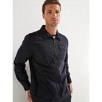 Barbour Harton Relaxed Fit Slub Overshirt - Navy