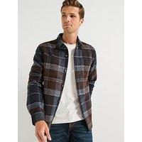 Barbour Chapter Flannel Check Shacket - Navy