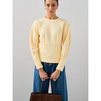The Very Collection Seam Detail Sweatshirt - Yellow