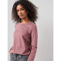 The Very Collection Long Sleeve Oversize Basic Tee - Pink