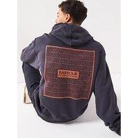Barbour International Lever Graphic Oversized Fit Hoodie - Navy