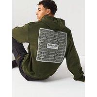 Barbour International Lever Graphic Hoodie- Dark Green