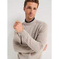 Barbour Grangetown Merino Crew Knitted Jumper - Light Grey