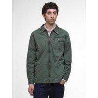 Barbour Harton Relaxed Fit Slub Zipped Overshirt - Grey