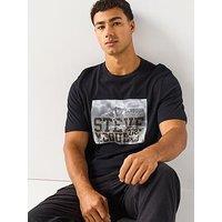 Barbour International Steve Mcqueen Relaxed Scape Graphic T-Shirt- Black