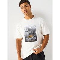 Barbour International Steve Mcqueen Relaxed Port Graphic T-Shirt- White