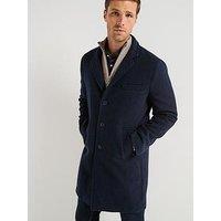 Barbour Kirkbridge Wool Overcoat - Navy