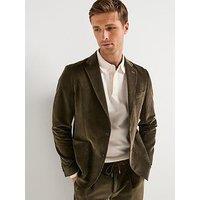 Barbour Wallington Single Breasted Cord Blazer - Khaki