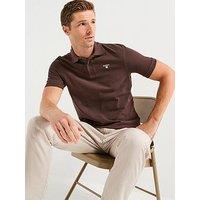 Barbour Tartan Pique Short Sleeve Polo Shirt - Brown