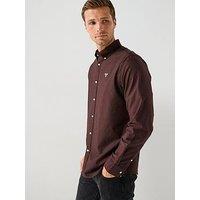 Barbour Oxtown Long Sleeve Tailored Fit Oxford Shirt - Brown