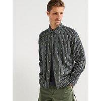 Barbour Alston Relaxed Fit Jacquard Shirt - Navy