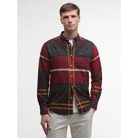 Barbour Dunoon Long Sleeve Check Tailored Fit Shirt- Red