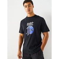 Barbour International Steve Mcqueen Relaxed Vecton Graphic T-Shirt- Black