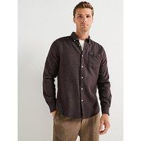 Barbour Buckley Tailored Fit Herringbone Shirt - Brown
