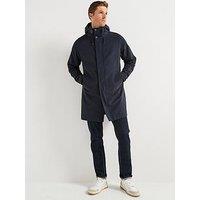 Barbour Hooded Lorden Waterproof Macintosh Rain Coat - Navy