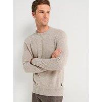Barbour Waterbury Cashmere Blend Crew Knitted Jumper- Grey