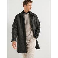 Barbour Lorden Wool Overcoat- Black