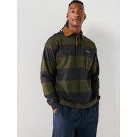 Barbour Newclose Oversized Fit Rugby Polo Shirt- Green