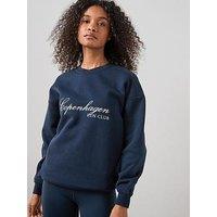 The Very Collection Graphic Slogan Sweatshirt - Navy