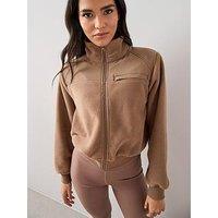 The Very Collection Fleece Zip Through Jacket - Taupe