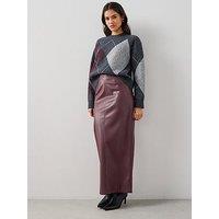 The Very Collection Maxi Skirt - Maroon