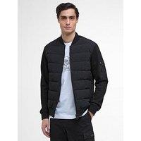Barbour International Holmes Hybrid Knitted Bomber Jacket - Black