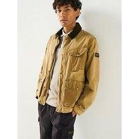 Barbour International Authentics Drifter Slim Fit Wax Jacket - Beige