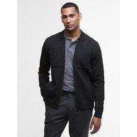 Barbour Croscombe Zip Through Knitted Jumper - Dark Grey