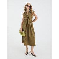 River Island Utility Midi Dress - Khaki