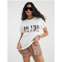 River Island Short Sleeve Milano Cow Print Tee - Yellow