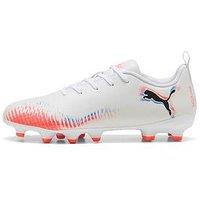Puma Junior Future 8 Play Firm Ground Football Boots - White