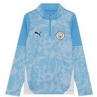 Puma Junior Manchester City 25/26 Training 1/4 Zip Top - Blue