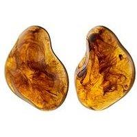 Pilgrim Lian Earrings Brown - Gold Plated