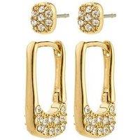 Pilgrim Instant Earrings 2-In-1 Set, - Gold Plated