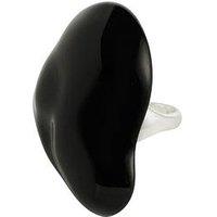 Pilgrim Lian Ring Black - Silver Plated