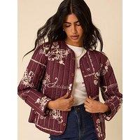Nobodys Child Quilted Printed Jacket - Red