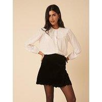 Nobodys Child Scallop Cord Wrap Mini Skirt - Black
