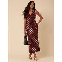 Nobodys Child Theta Midi Skirt - Brown