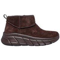 Skechers Bobs B Flex Hi Mini Casual Suede Bootie - Brown