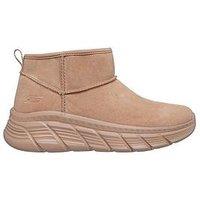 Skechers Bobs B Flex Hi Mini Casual Suede Bootie - Chestnut Brown