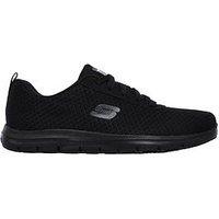 Skechers Ghenter Bronaugh Slip Resitant Workwear Trainer - Black Mesh